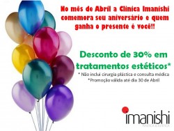 Promoção de Aniversário da Clínica Imanishi