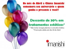 Promoção de Aniversário da Clínica Imanishi